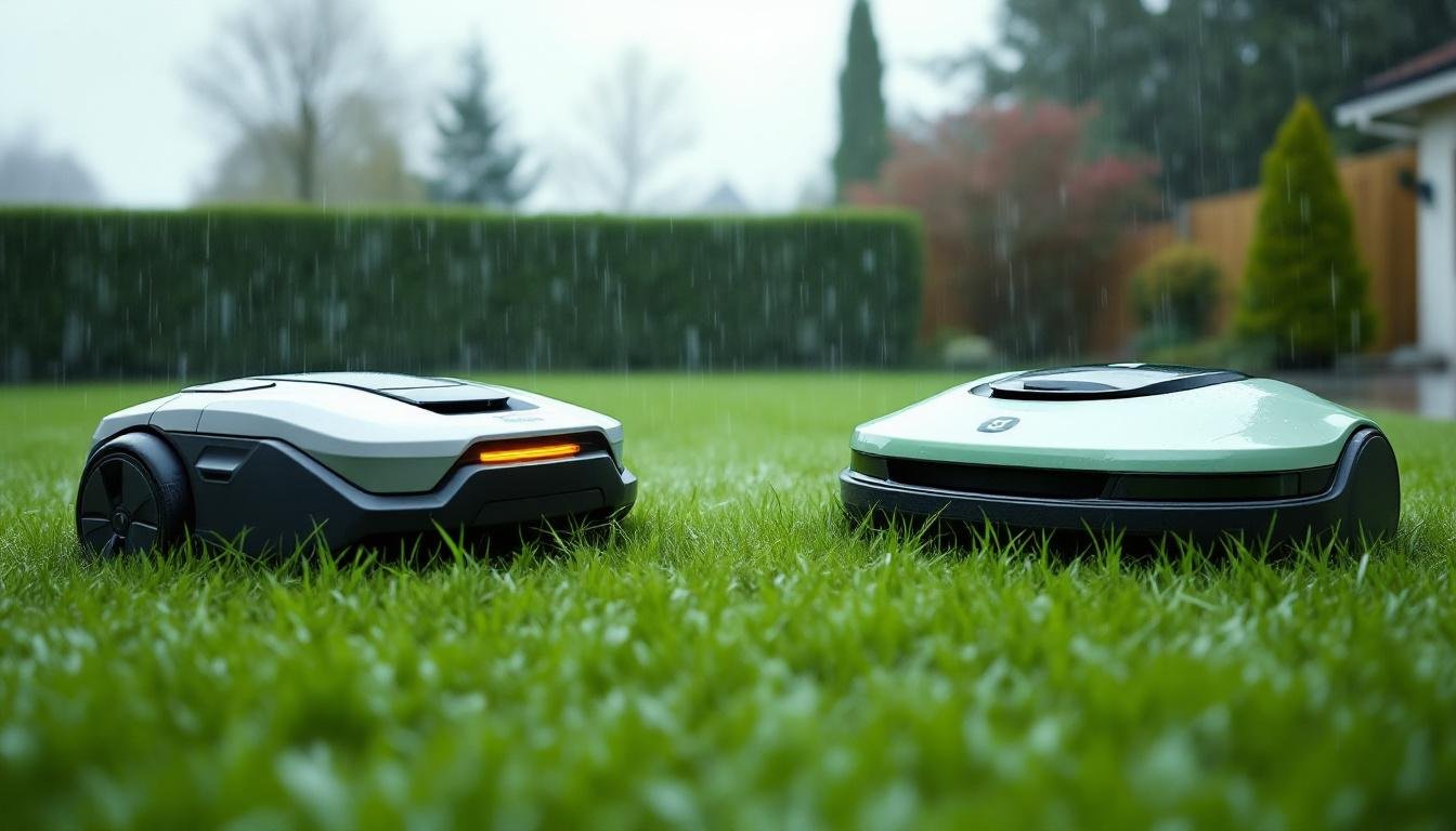 découvrez quel robot tondeuse, entre le husqvarna automower et le gardena sileno, offre les meilleures performances sous la pluie pour un gazon impeccable en toutes conditions.