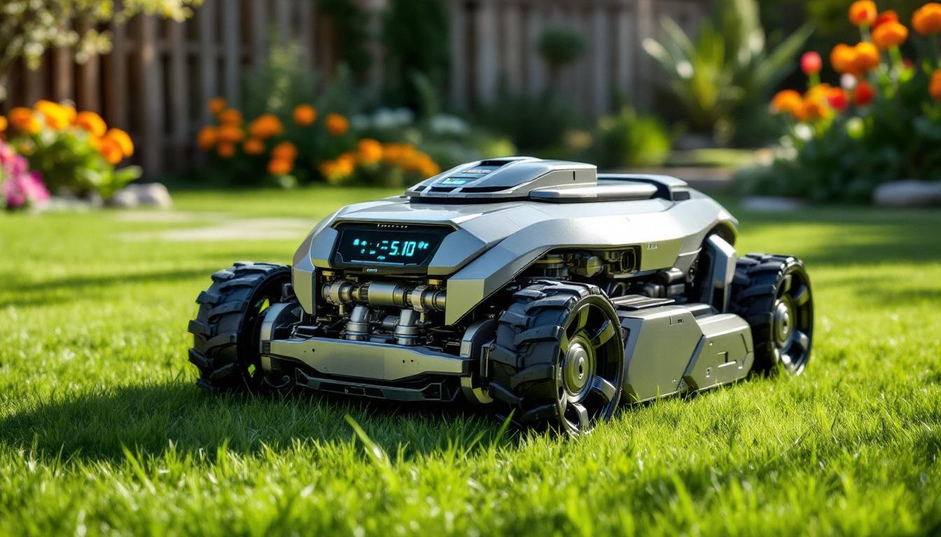 découvrez comment la tondeuse robotisée s’adapte facilement à différentes hauteurs de coupe pour un gazon parfaitement entretenu selon vos besoins.