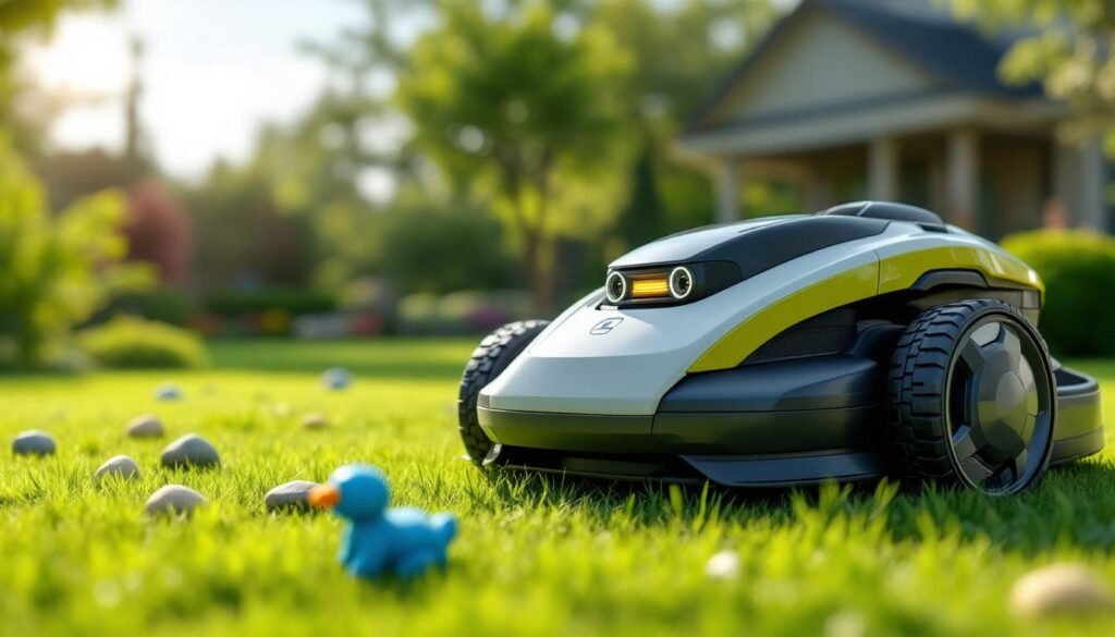 découvrez comment le système de coupe des robots tondeuses garantit la sécurité en détectant les objets pour éviter les accidents et protéger votre jardin.