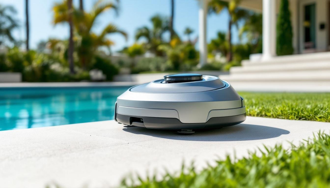 découvrez comment un robot tondeuse en bord de piscine assure à la fois sécurité et efficacité pour un entretien optimal de votre pelouse sans risques.