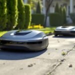 découvrez des robots tondeuses capables de franchir facilement trottoirs et allées gravillonnées pour un entretien de pelouse sans effort.