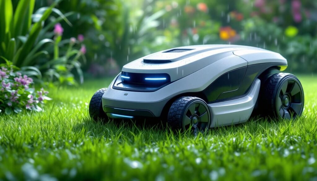 découvrez notre sélection des meilleures tondeuses robotisées équipées de capteurs de pluie pour un entretien de pelouse efficace et autonome, même par temps humide.