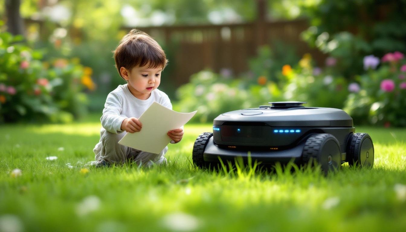 découvrez si un robot de tonte est sécuritaire pour les enfants, les dispositifs de protection intégrés et nos conseils pour une utilisation en toute sécurité.