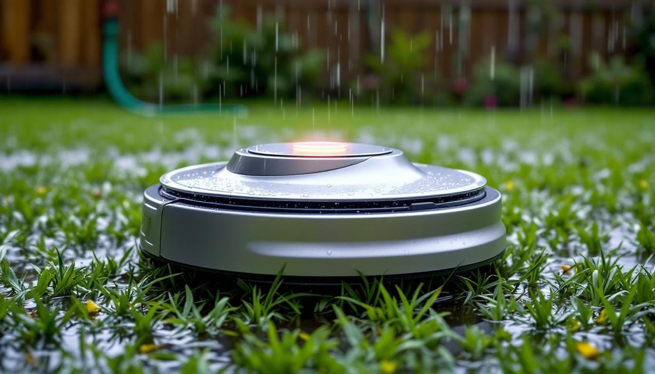 découvrez si une tondeuse autonome peut détecter la pluie et s'arrêter automatiquement pour protéger votre pelouse et sa sécurité.