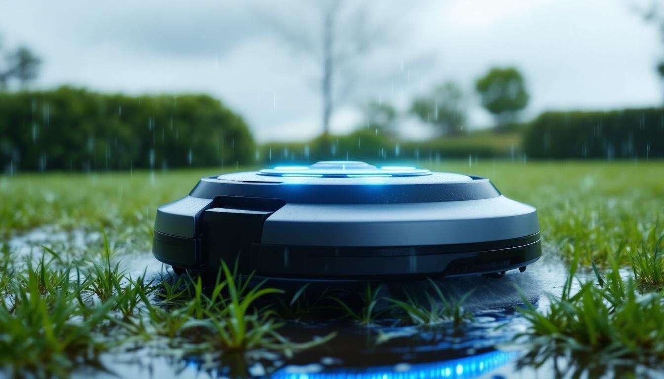 découvrez si une tondeuse autonome peut détecter la pluie et s'arrêter automatiquement pour protéger votre pelouse et votre équipement.