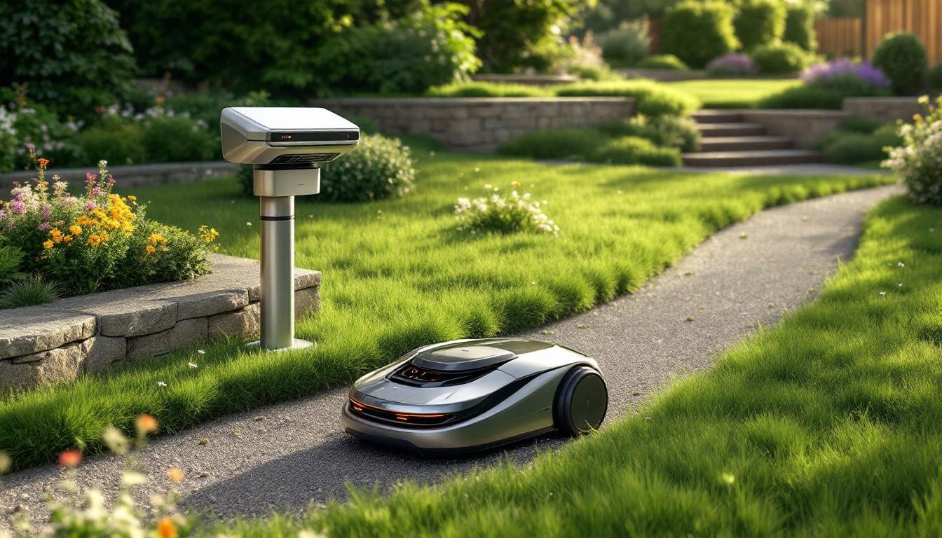 découvrez la tondeuse autonome idéale pour les terrains à pentes multiples, alliant performance, sécurité et efficacité pour un gazon parfaitement entretenu sans effort.